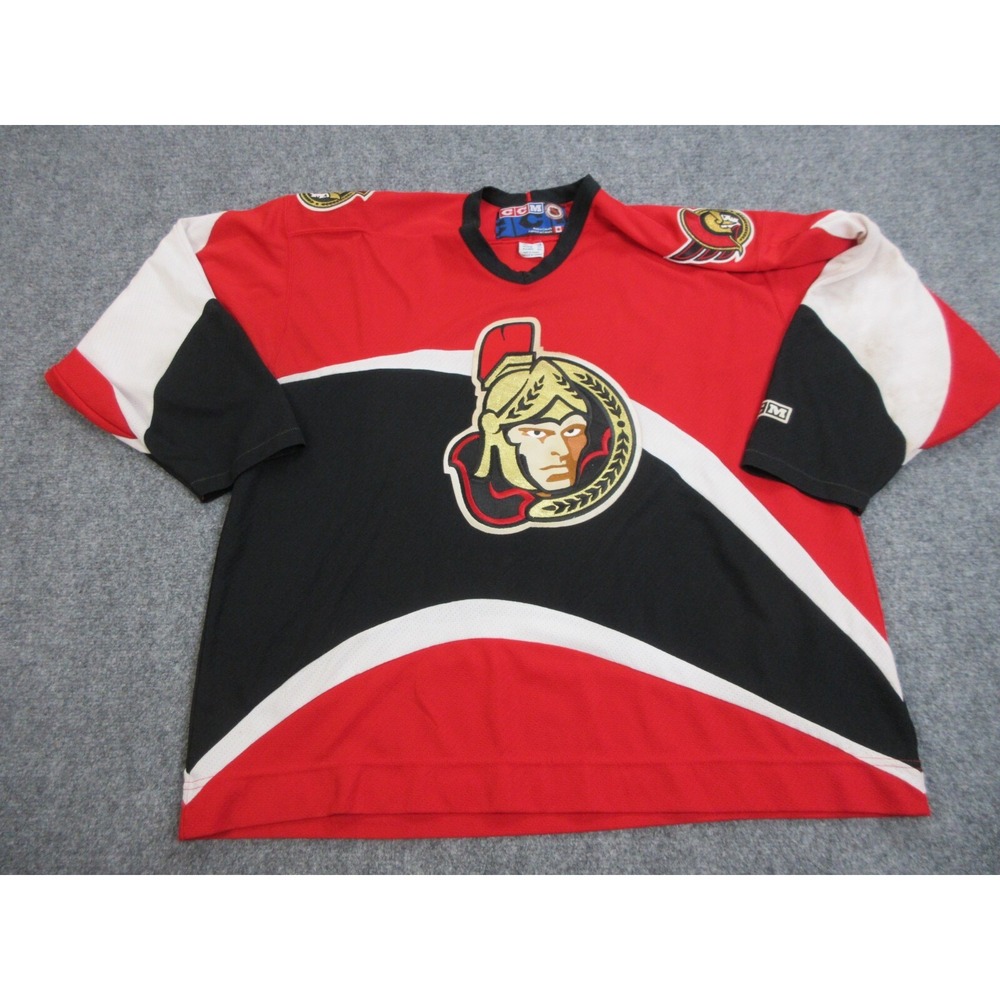 VINTAGE Ottawa Senators Jersey Mens 2XL XXL Red Sewn‎ Logo 90s NHL Hockey CCM